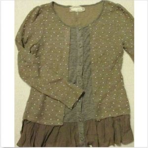 Women's Anthro A'reve Peplum Tunic Top Size Medium